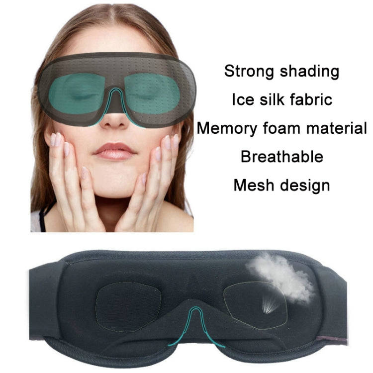 3D Breathable Shading Eye Protection Sleep Eye Mask(Purple Red)