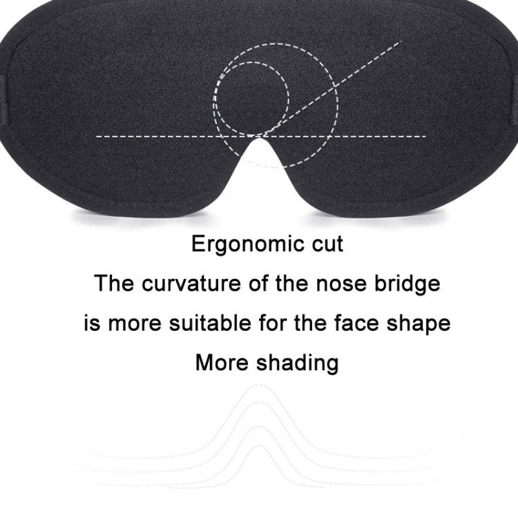 Three-Dimensional Breathable Hollow Sleep Shading Eye Mask, Specification: Black