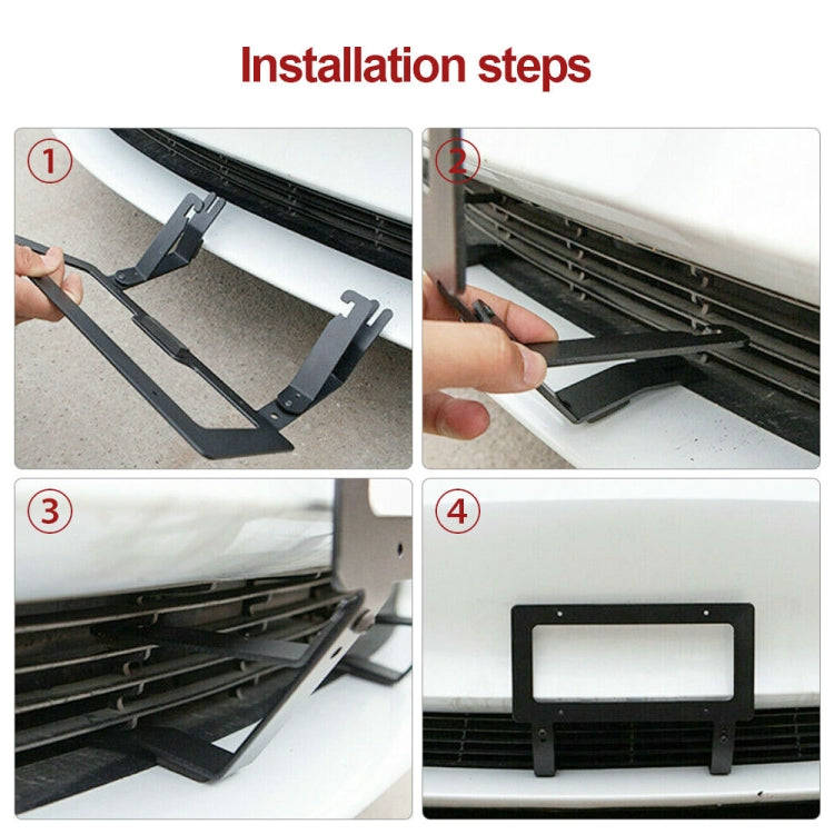 Punch-free Front License Plate Holder American License Plate Bracket(For Tesla Model Y)