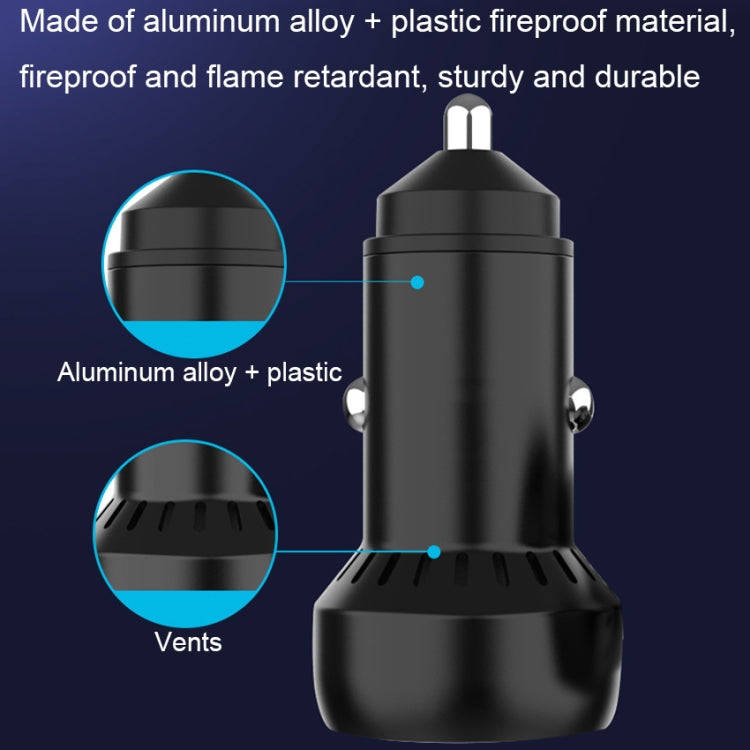 IBD352 Aluminum Alloy Dual Interface Car Charger, Spec: Qc3.0 18W+PD 3.0 30W