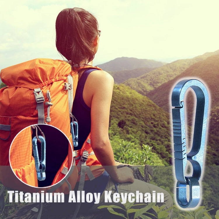 Men Titanium Alloy Keychain Car Key Waist Hanging(Colorful Titanium)
