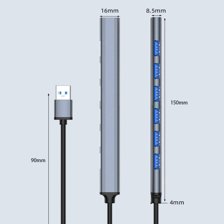 7 in 1 USB3.0 Docking Station Laptop Multifunctional HUB(Type-C Interface)