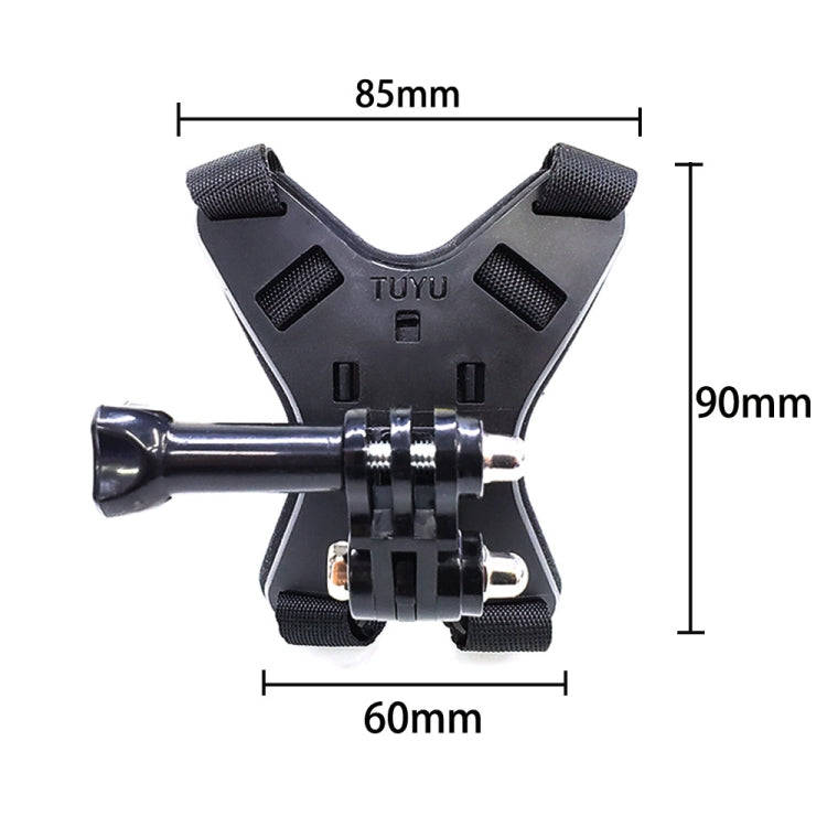 TUYU Motorcycle Helmet Chin Action Camera Mobile Phone Mounting Bracket Black Bracket+Mobile Phon...