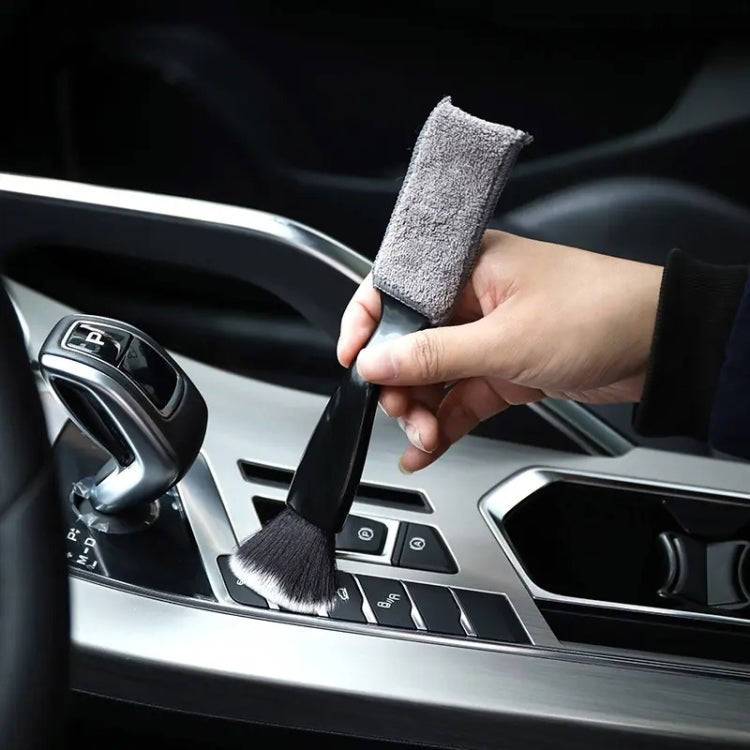 D-4527 Car Dust Cleaning Double-hended Soft Bristle Detail Brush(Blue)