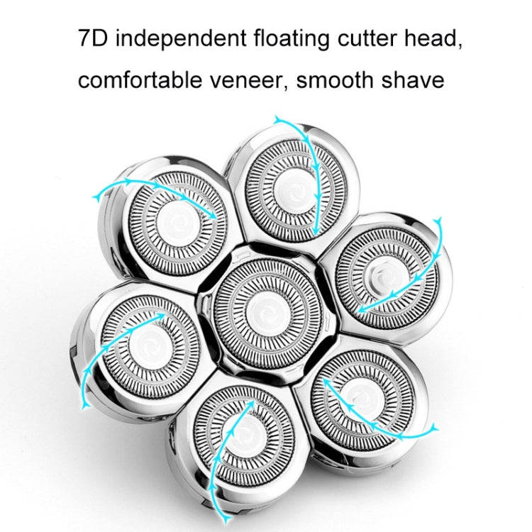 Shaver Replaceable Washable Double Ring Knife Mesh Floating Head 7 Knife Net