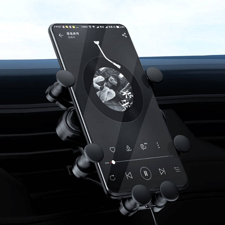 KM-20 Car Universal Air Outlet Gravity Mobile Phone Holder(Black)