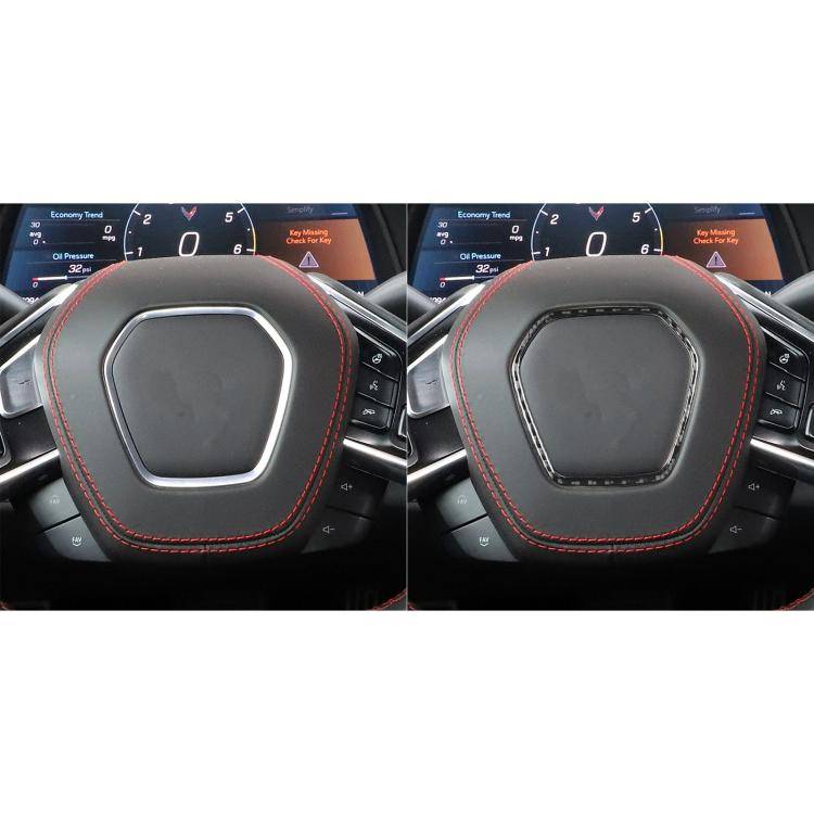 For Chevrolet Corvette C8 Steering Wheel Frame Sticker(Black)