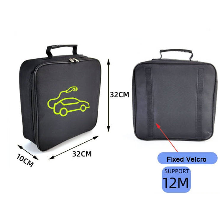 Car Charging Cable Storage Bag Carry Bag For Electric Vehicle Charger Plugs,Spec: Square With Logo