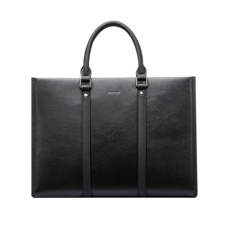 Bopai 11-98711 Multifunctional Business Waterproof Wearable Laptop Handbag(Black)