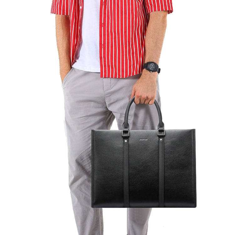Bopai 11-98711 Multifunctional Business Waterproof Wearable Laptop Handbag(Black)