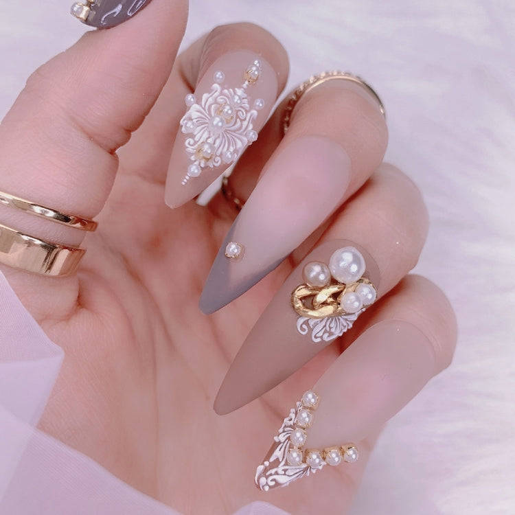 5D Three-dimensional Carved Nail Art Stickers Rose Pattern Embossed Nail Stickers(Stz-5D16)
