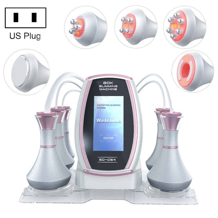 5 In 1 80K Ultrasonic Cavitation Vacuum Radio Frequency Lipo Slimming Machine US Plug(Pink Edge)