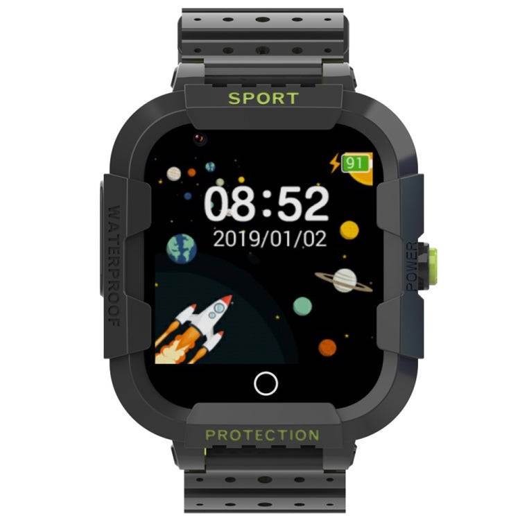 DF75 1.4 Inch 4G GPS Positioning Children Waterproof Smart Calling Watch With SOS Function(Black)