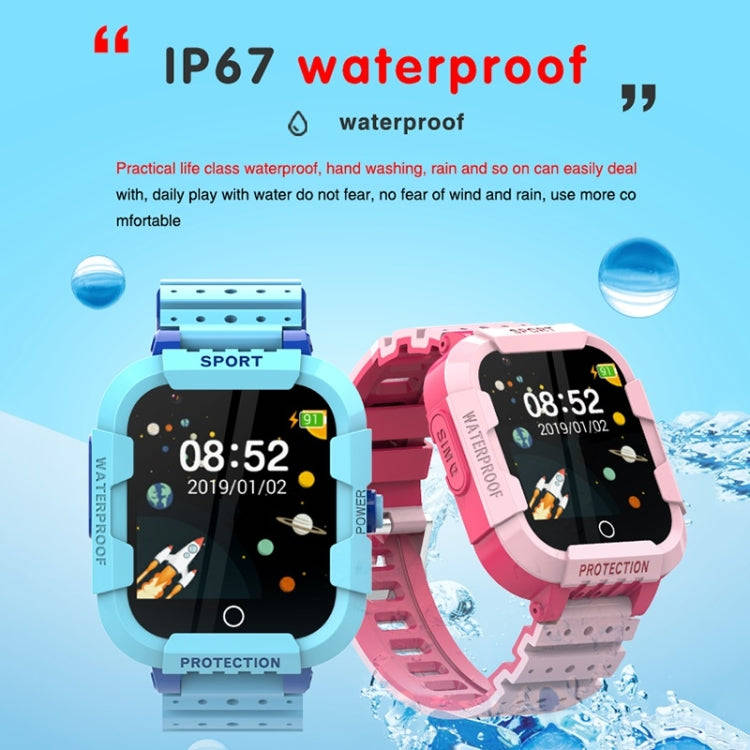 DF75 1.4 Inch 4G GPS Positioning Children Waterproof Smart Calling Watch With SOS Function(Blue)