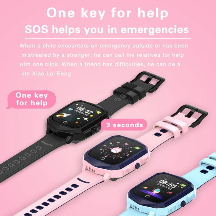 DF73 1.4 Inch 4G GPS Positioning Children Calling Watch With SOS Function(Pink)