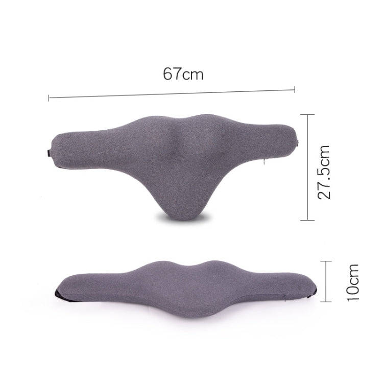 Slow Rebound Memory Foam Lumbar Pillow Neck Pillow Car Headrest(Grey)