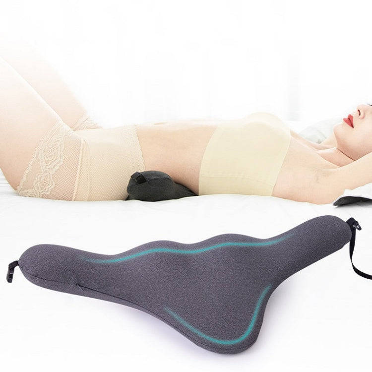 Slow Rebound Memory Foam Lumbar Pillow Neck Pillow Car Headrest(Grey)