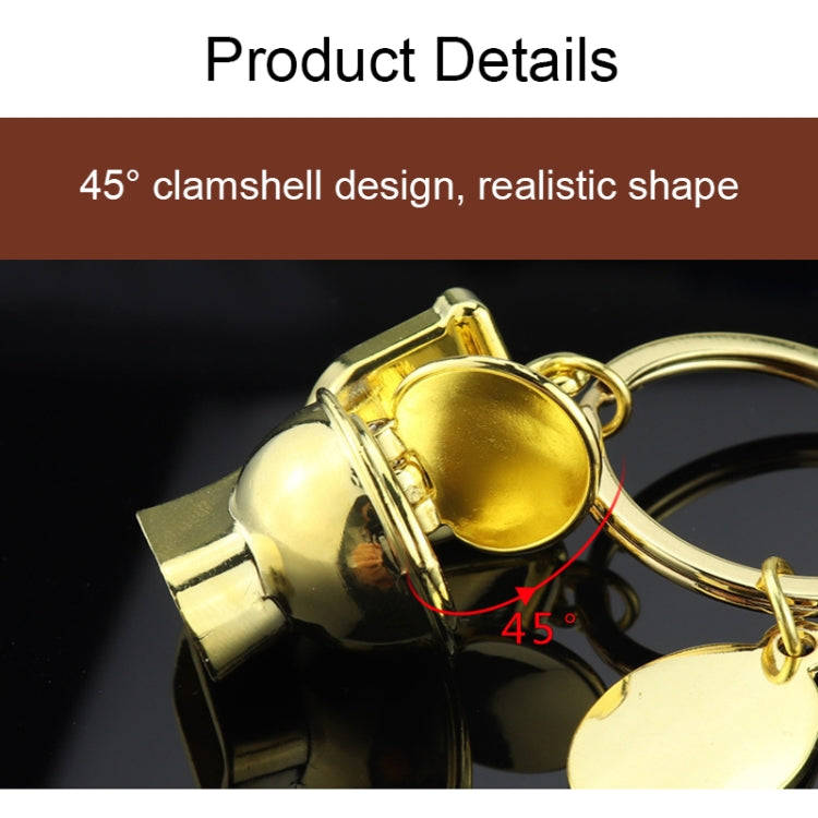 5 PCS X-026 Mini Toilet Shape Car Keychain Bag Pendant(Gold)