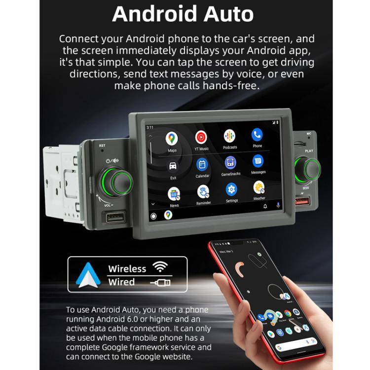 5 inch Bluetooth AUX Mobile Phone Interconnection USB Interface Car MP5(151W)
