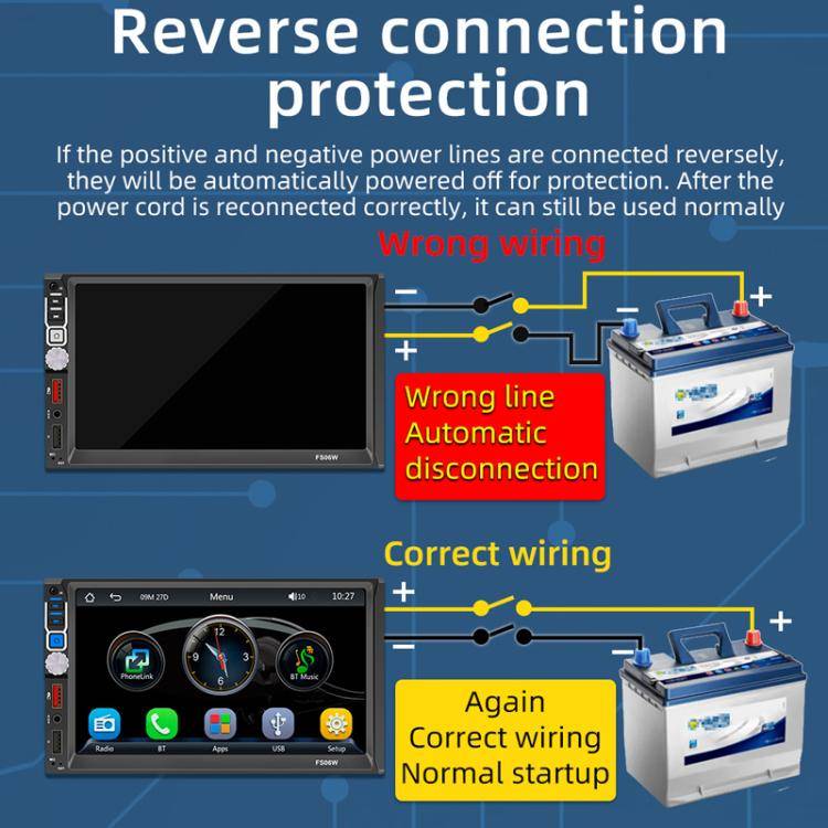 7 Inch Wireless CarPlay Mobile Phone Interconnection Car MP5(FS06W)