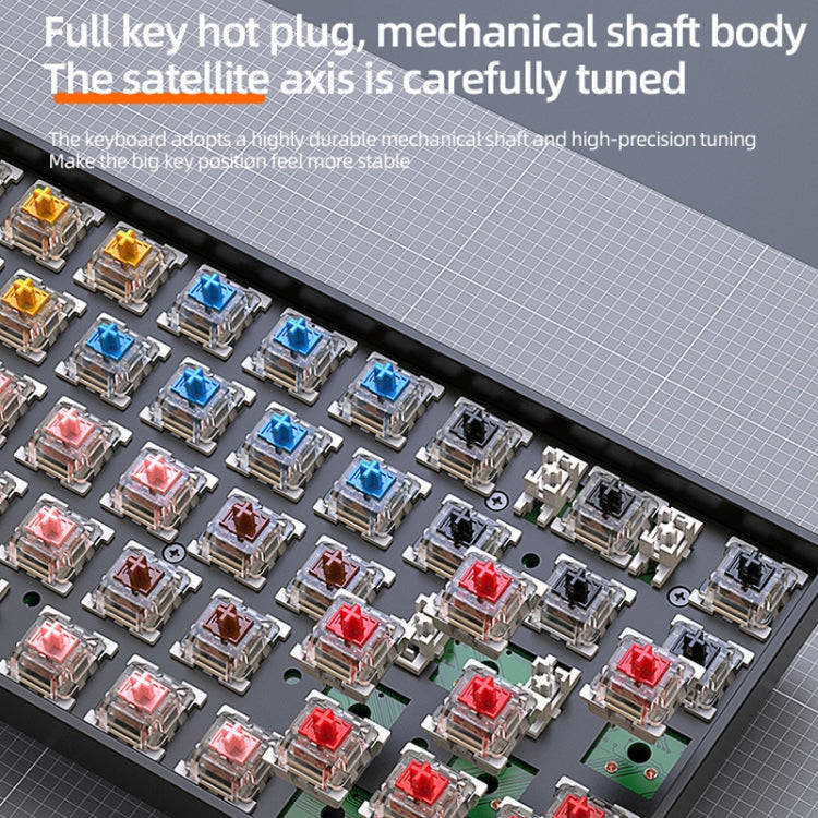 ZIYOU LANG K68 68 Keys Bluetooth Wireless Dual Model Mechanical Keyboard, Style: Green Shaft Vers...