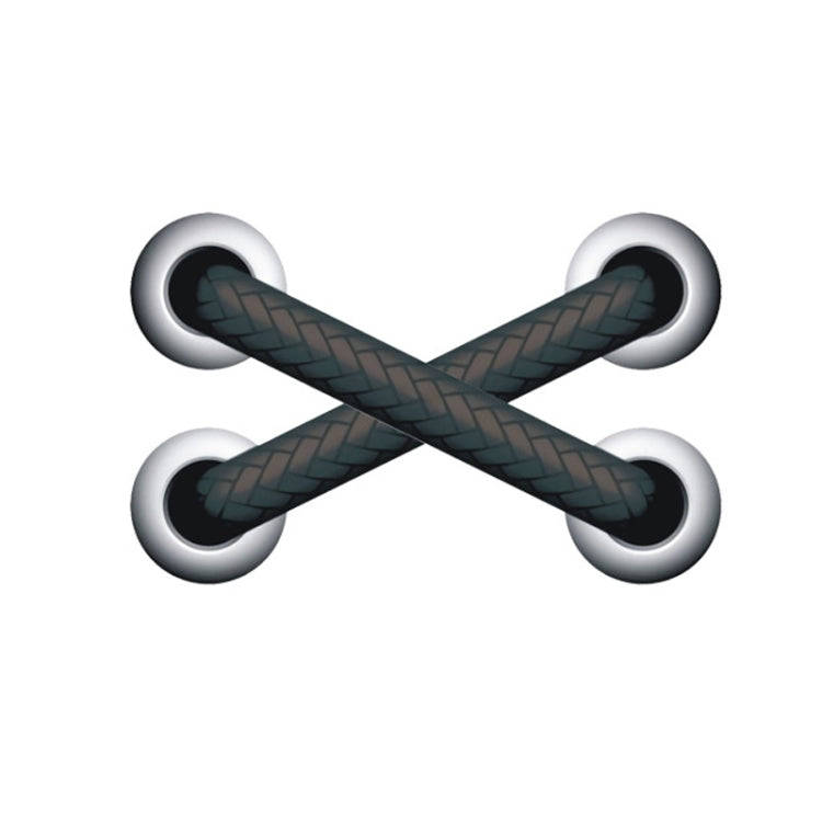 10pcs Shoelace Car Sticker Body Cover Up Scratch Patch Sticker(Black Cross)