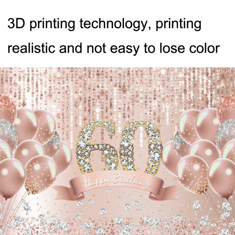 MDN12121 1.5m x 1m Rose Golden Balloon Birthday Party Background Cloth Photography Photo Pictoria...