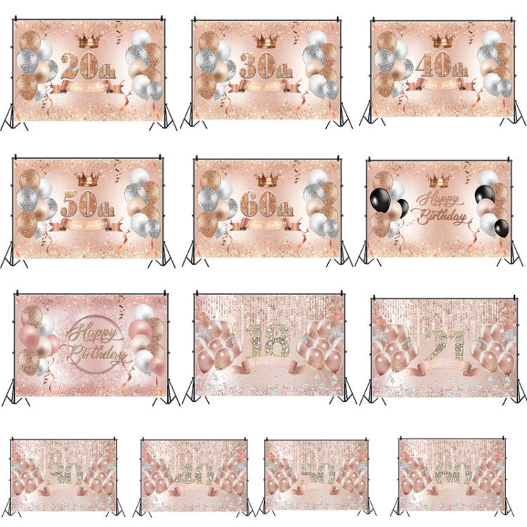 MDN12122 1.5m x 1m Rose Golden Balloon Birthday Party Background Cloth Photography Photo Pictoria...