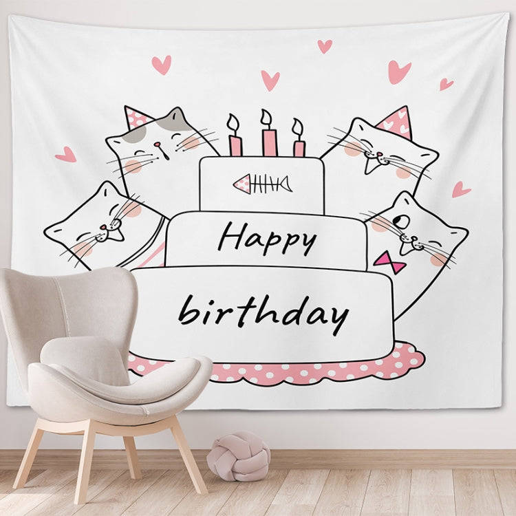 Happy Birthday Photo Backdrop Party Decoration Tapestry, Size: 150x130cm(GT56-2)