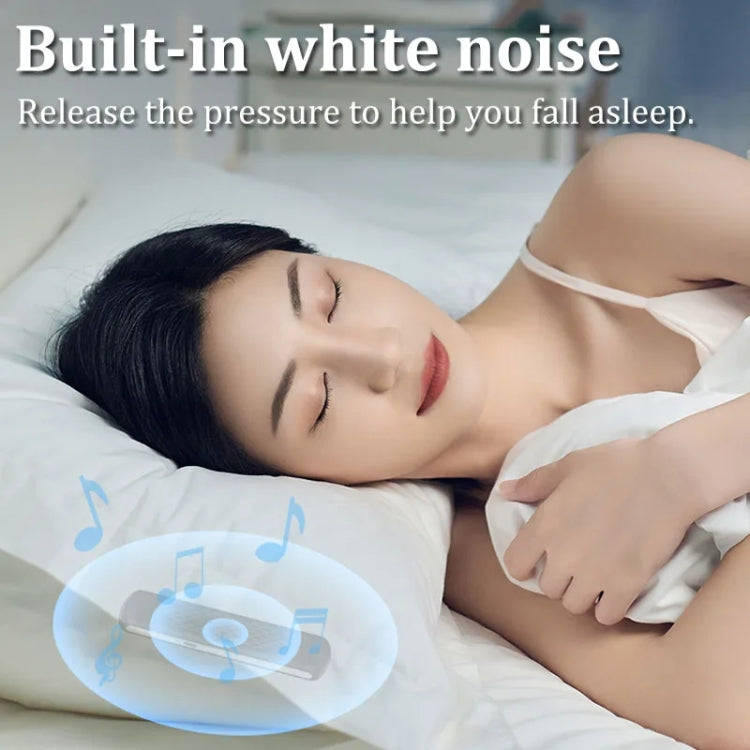 Soundproof Painless Bone Conduction Sleep Speaker Portable White Noise Sleeping Aid(White)