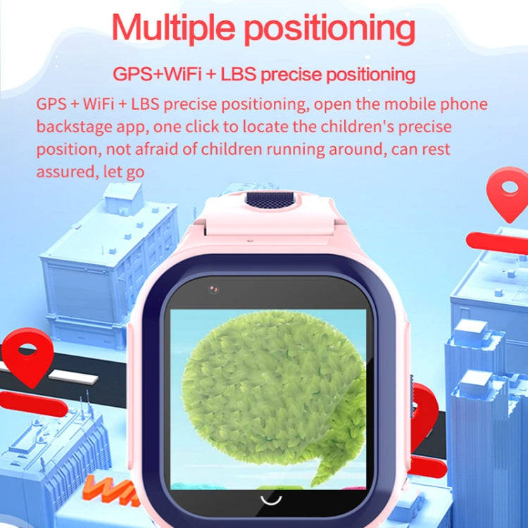 DF70 1.4 Inch 4G GPS + WIFI + LBS Positioning Children Calling Watch With SOS Function, Color: Pink