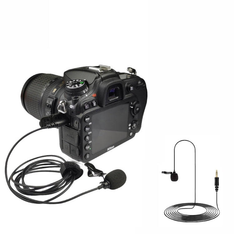 For Rode Wireless Camera Lavalier Microphone, Length 1.5m(Black)