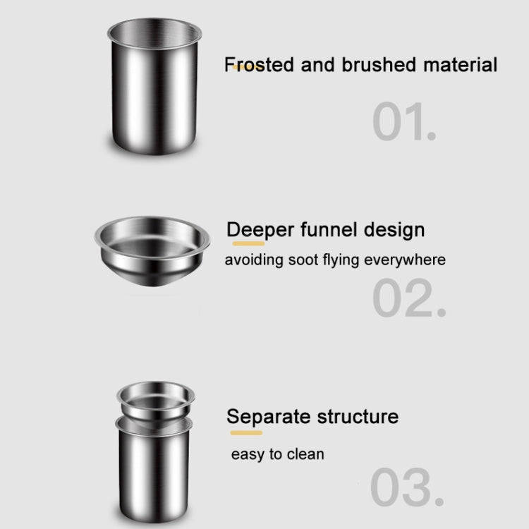 Stainless Steel Wall-mounted Ashtray Bathroom Multifunctional Ashtray Without Punching With Smoke...