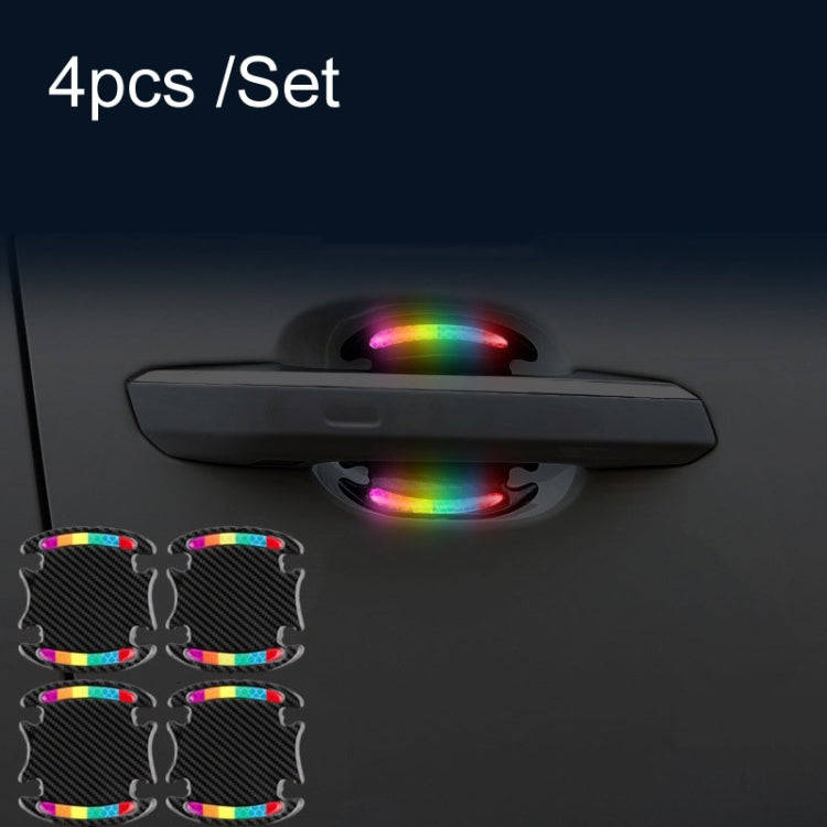 4pcs /Set Car Door Anti-Collision Scrape And Rearview Mirror Colorful Safety Warning Reflective S...