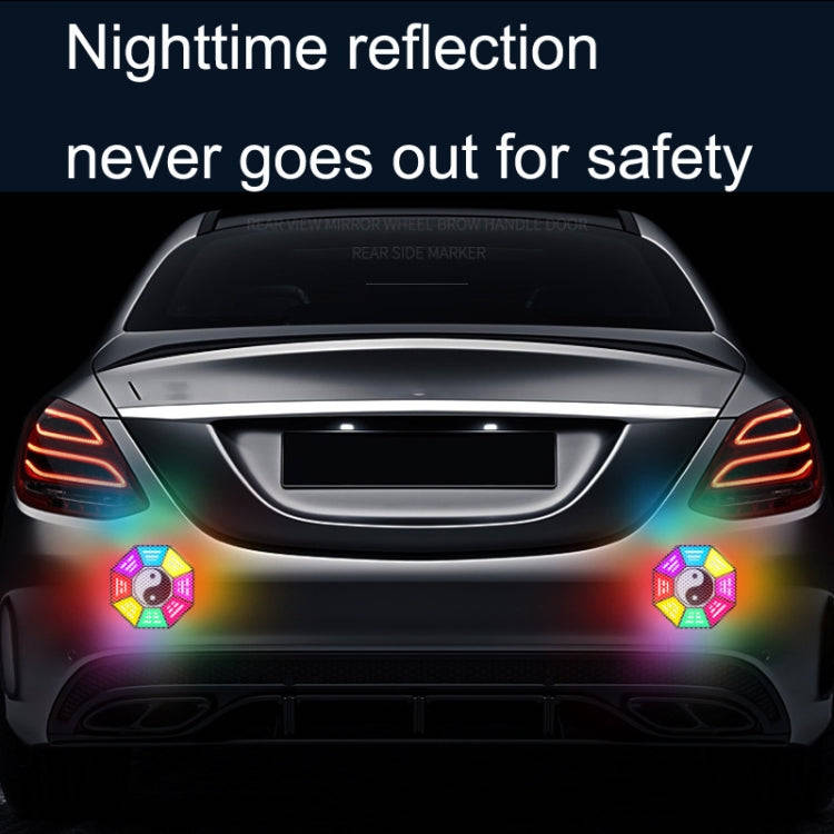 4pcs /Set Car Door Anti-Collision Scrape And Rearview Mirror Colorful Safety Warning Reflective S...