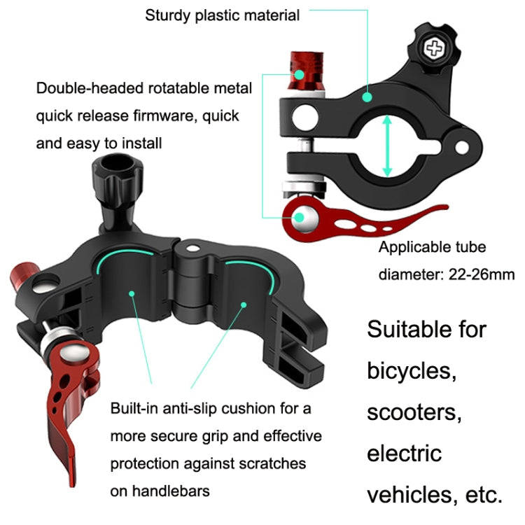 For DJI Mini 3 Pro / RC1 Sunnylife MM3-ZJ400 Remote Control Shooting Camera Bicycle Clip(Black)