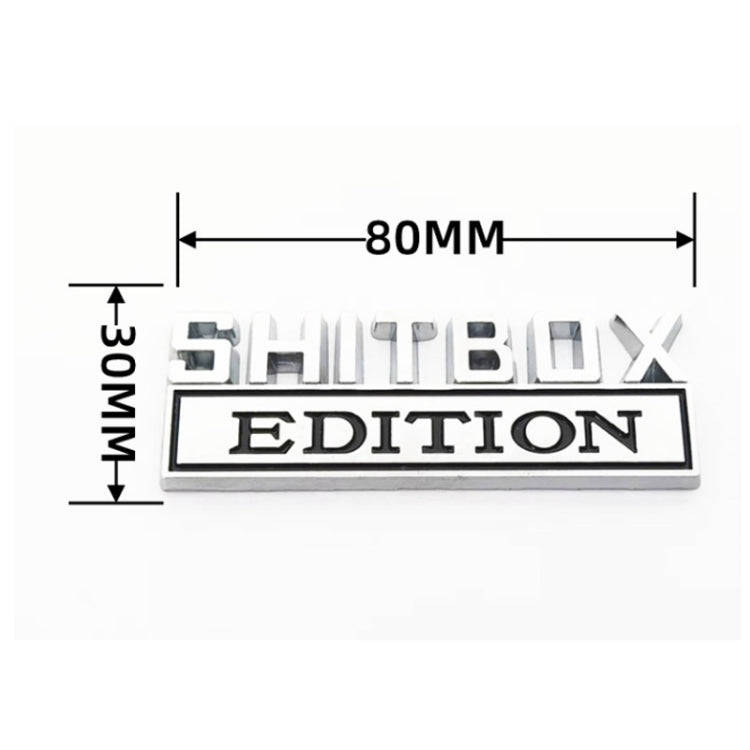 5pcs Car Body Rear Modification Badge Plate Label(Black White)
