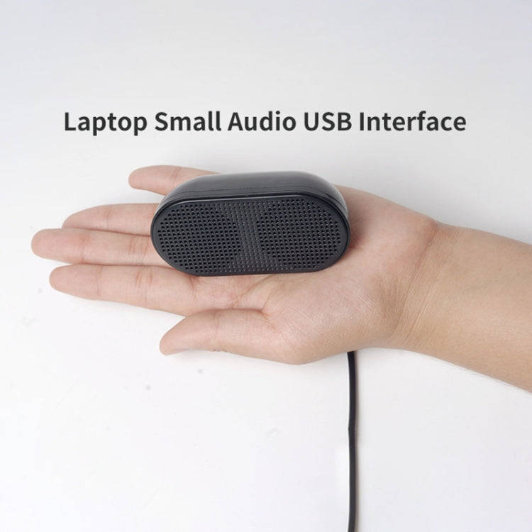 5002 USB Sound Card Computer Small Speakers Mini Desktop Audio(Black)