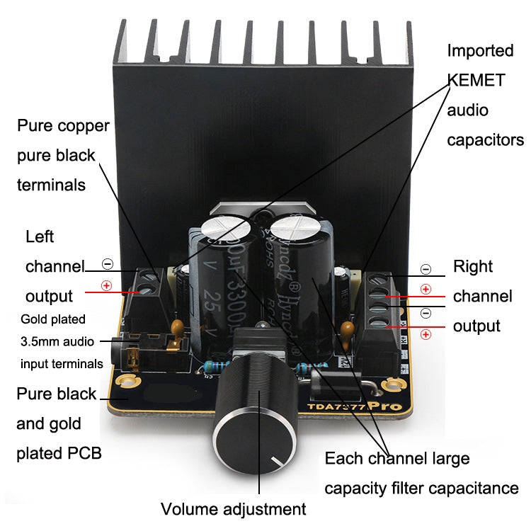 TDA7377 DIY Speaker Power Amplifier Module 12V Dual Channel Stereo 30Wx2 Car Power Amplifier Board