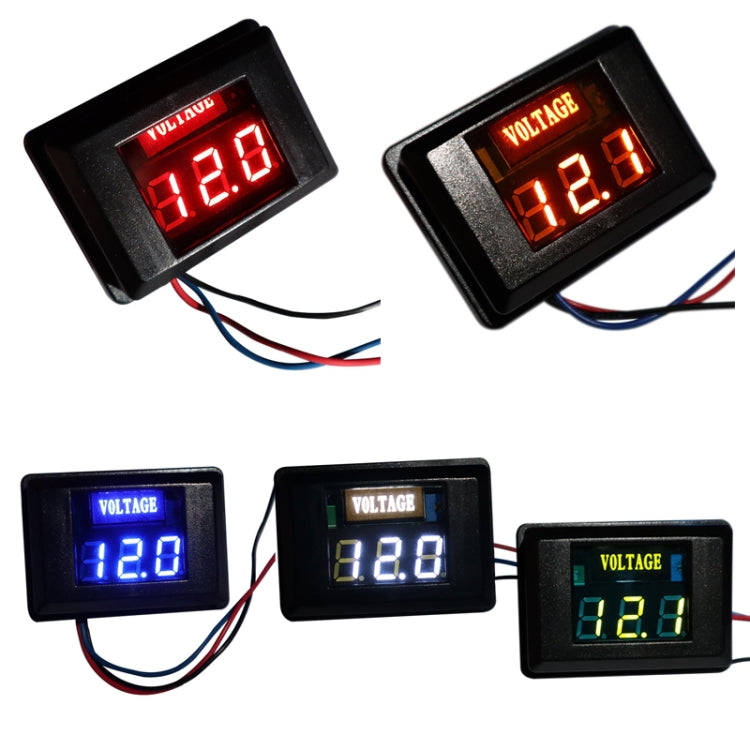 DES-2 Car Battery Voltage Meter DC LED Digital Display 12V Motorcycle RV Yacht Voltage Meter Dete...