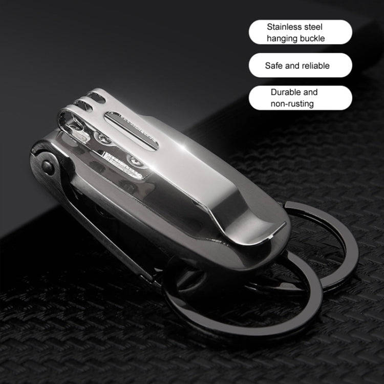 HONEST Metal Spring Clip Keychain Car Key Holder Waist Hanging Buckle(White)