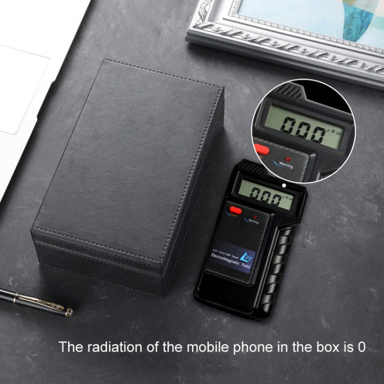 Crazy Horse Pattern Mobile Phone Radiation Protection RFID Signal Shielding Box(Light Gray)
