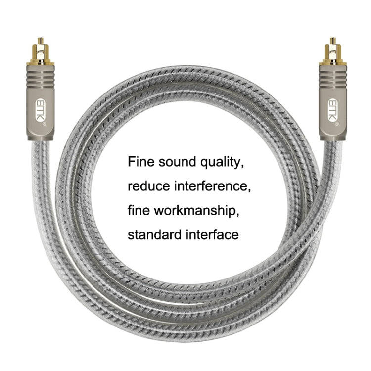 EMK YL/B Audio Digital Optical Fiber Cable Square To Square Audio Connection Cable, Length: 2m(Tr...