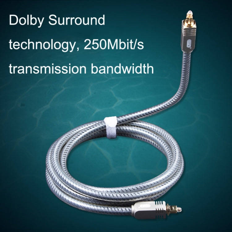 EMK YL/B Audio Digital Optical Fiber Cable Square To Square Audio Connection Cable, Length: 2m(Tr...