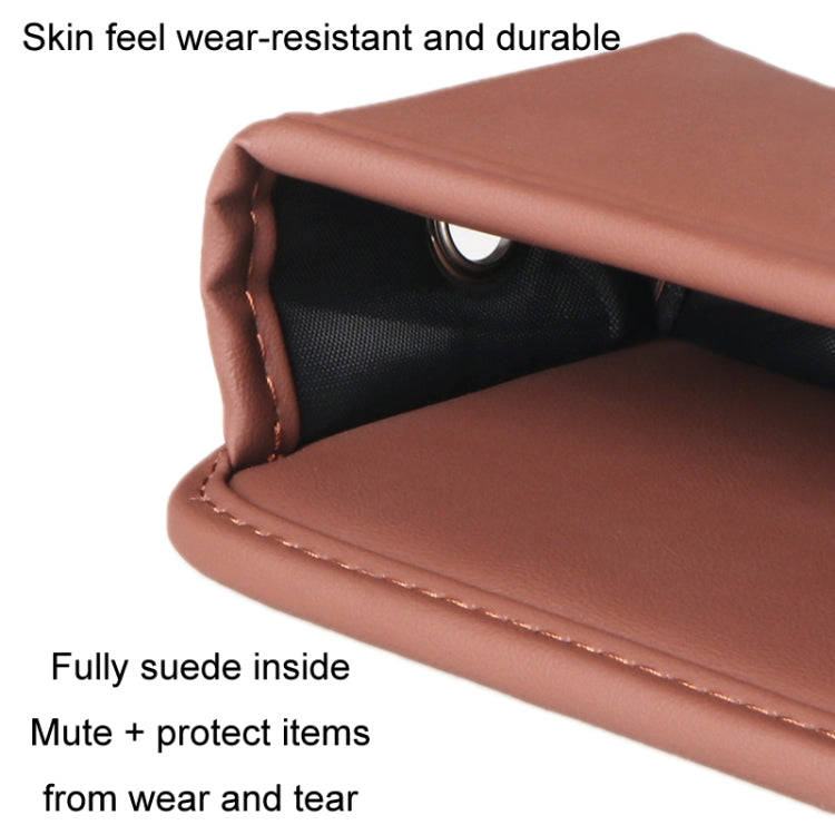 Multifunctional Car Seat Crevice Storage Box, Pattern: No Logo(Beige)