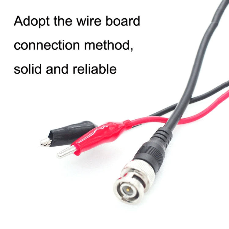 2pcs BNC To 2 x Crocodile Clips Double Head Coaxial Cable Video Cable, Length: 0.5m