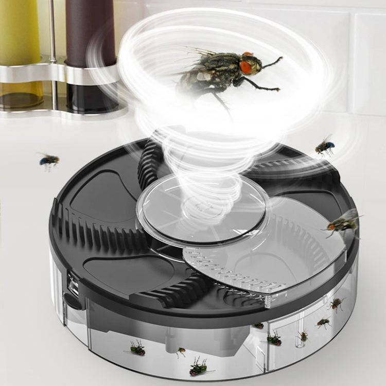 S008 Automatic Fly Killer Silent USB Household Fly Trap, Spec: USB Type (Black)
