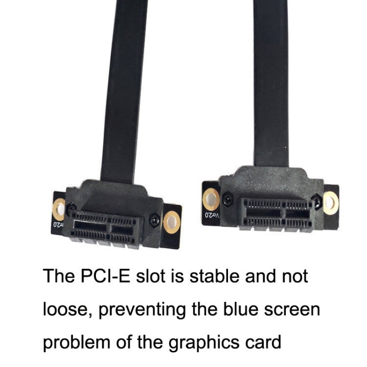 PCI-E 3.0 1X 180-degree Graphics Card Wireless Network Card Adapter Block Extension Cable, Length...