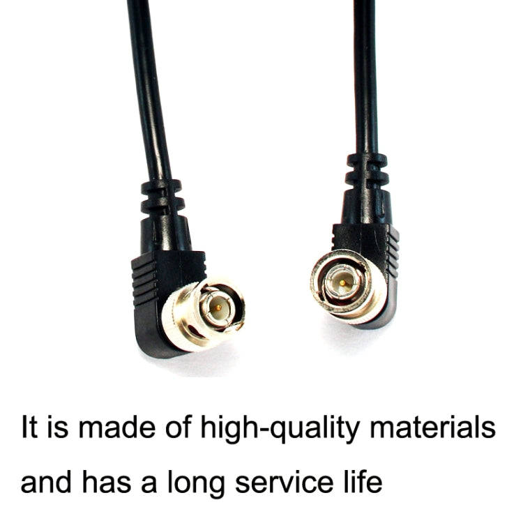 BNC Male to Male Elbow Audio and Video Cable Coaxial Cable, Length: 3m