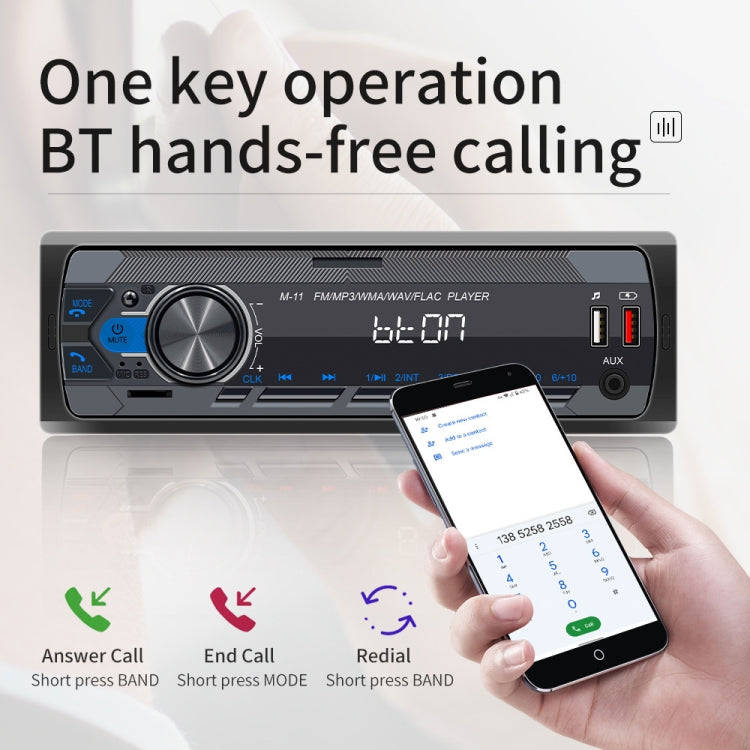 A3032 Car Bluetooth MP3 Player ISO Interface EQ Sound Effect Fast Charge Colorful Button Radio(Bl...